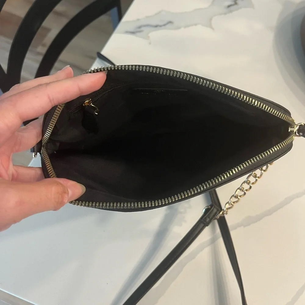 NANETTE LEPORE‎ Dome Black And White Polka Dot Crossbody Bag